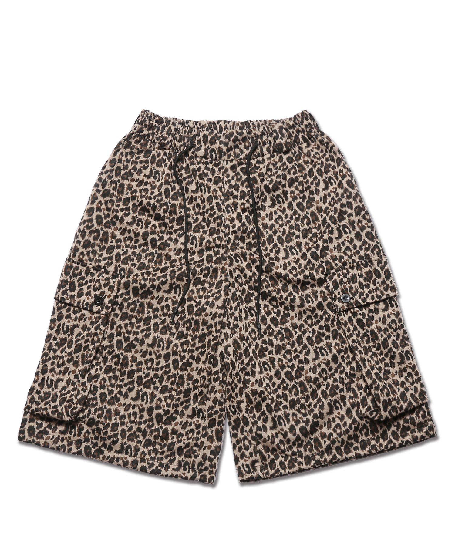 ROCKPSYCHO Leopard Bermuda Shorts Brown Black/L