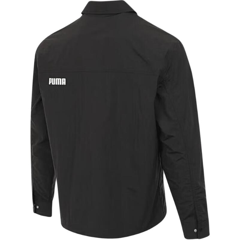 Puma Outerwear Mid-Season Logo Letter Collar Long Sleeve Jacket Men Jacket Black 633761-01