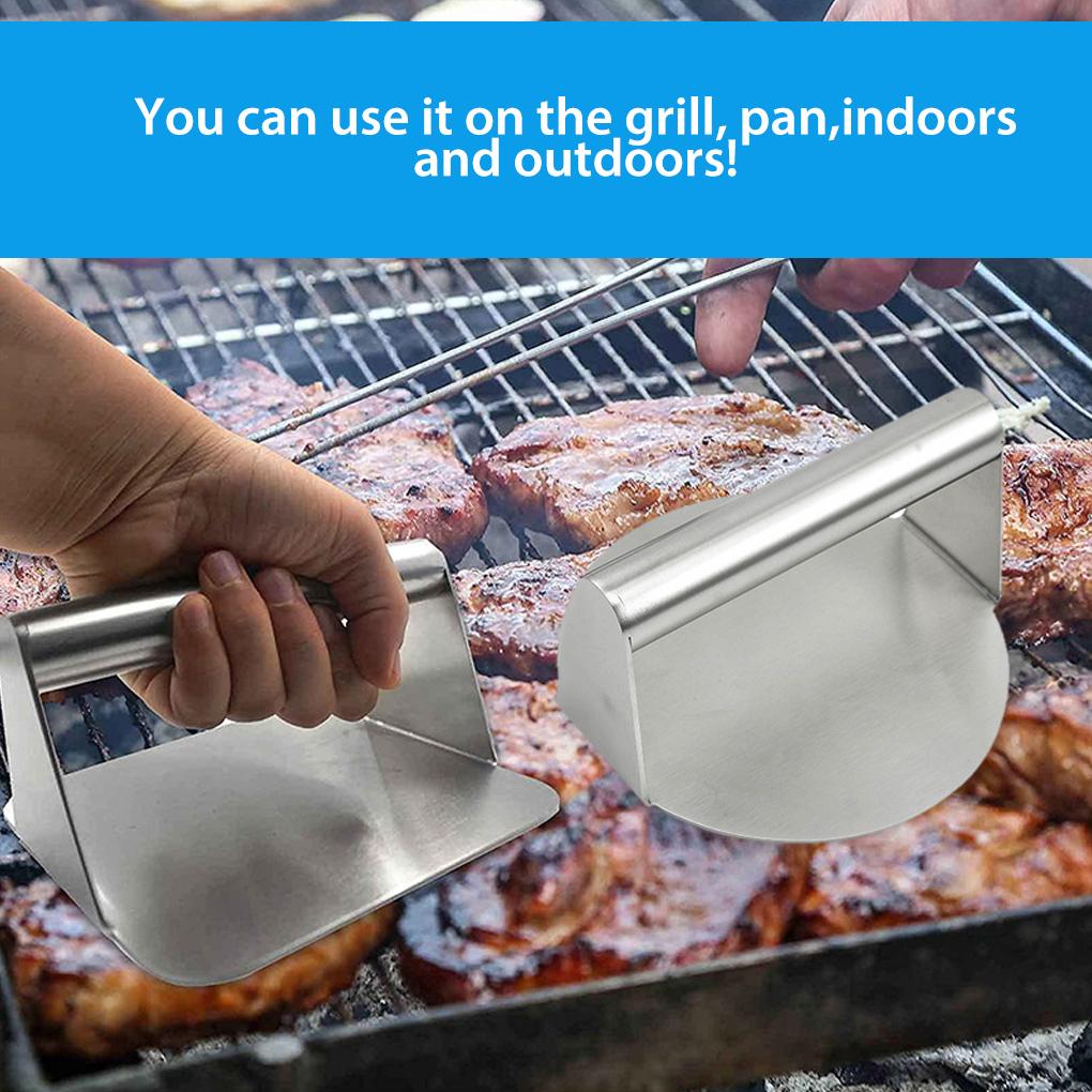Burger Press Stainless Steel Non-stick Hamburger Maker Anti-corrosion Patty Making Gadgets Squeeze Grease Grilling Utensil