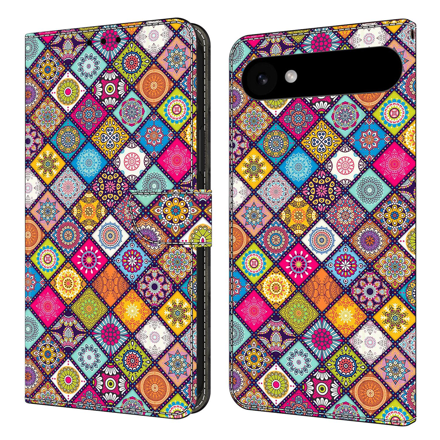 

For iPhone 17 Air Case with Card Slot Pattern Printed TPU+PU Leather Flip Phone Cover Colorful Leather