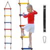 6,5 Fuß Kletterseil Leiter, Hängende Slackline Leiter für Indoor Spielset und Outdoor Baumhaus, Spielplatz Hindernisse Schaukel