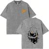 Washed Vintage Anime My Hero Academia Midoriya Izuku and Bakugou Katsuki Merch T Shirt Men Women Casual Retro Oversized Tshirts