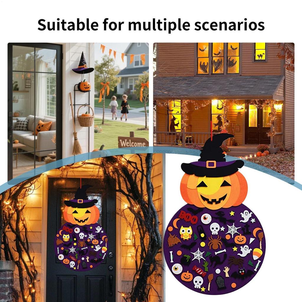 Halloween Decorations Adhesive Felt Decorations Interactive 2.8Ft Ornament Festive Toy for Festival Girl Party Home Activities