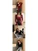 Women's Slim Fit Knitted Sweater: Stylish Square Neck Two-Piece Design for Autumn/Winter