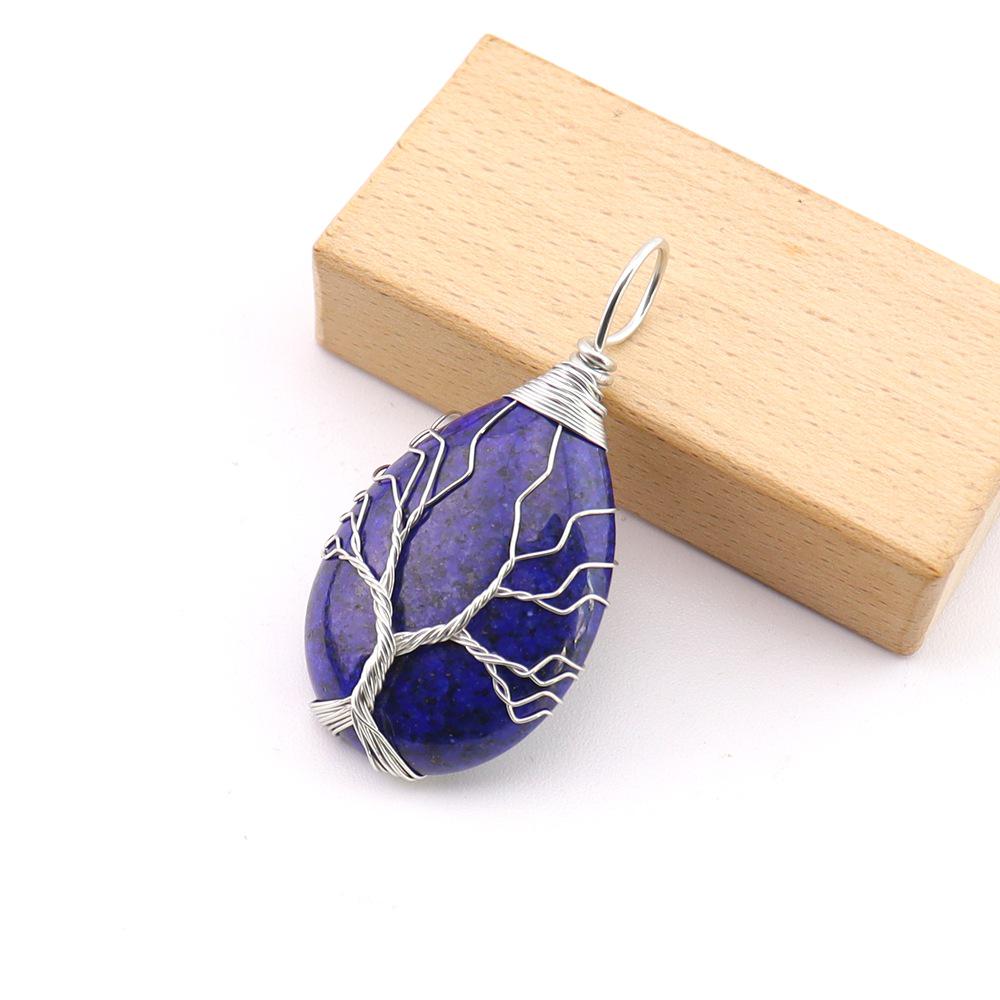 Натуральный Кристалл Агат Подвеска-ожерелье Капля Воды Древо Жизни