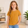Kids Color Short Sleeve Round Neck T-Shirt for Everyday Casual Wear