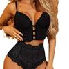 Japanese Lace Push-Up Bra Set with Criss-Cross Straps - Breathable, Sexy, High-End Lingerie for Women with Small Chest.