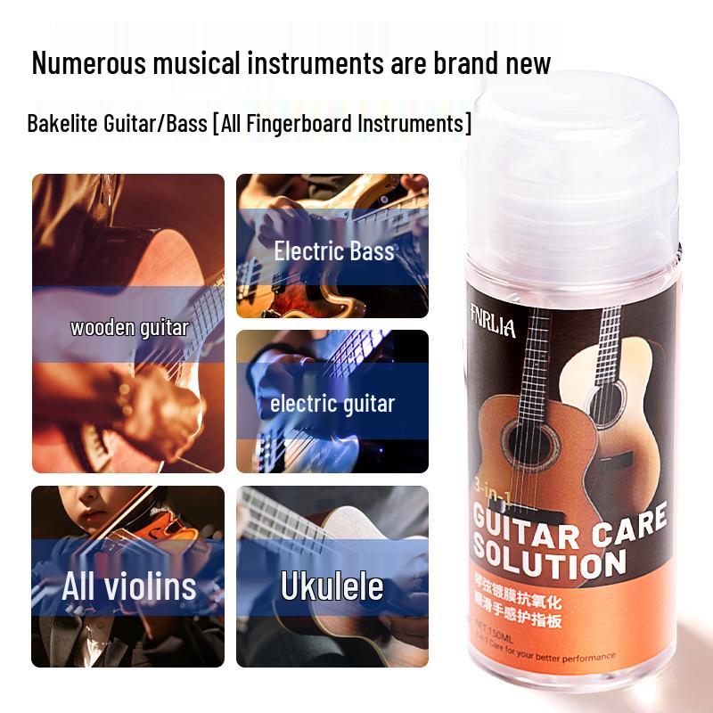 Olio per la cura della chitarra 3 in 1: Liquido per Pulizia e Manutenzione Corde Elettriche in Bachelite, Tastiera, Tastiera