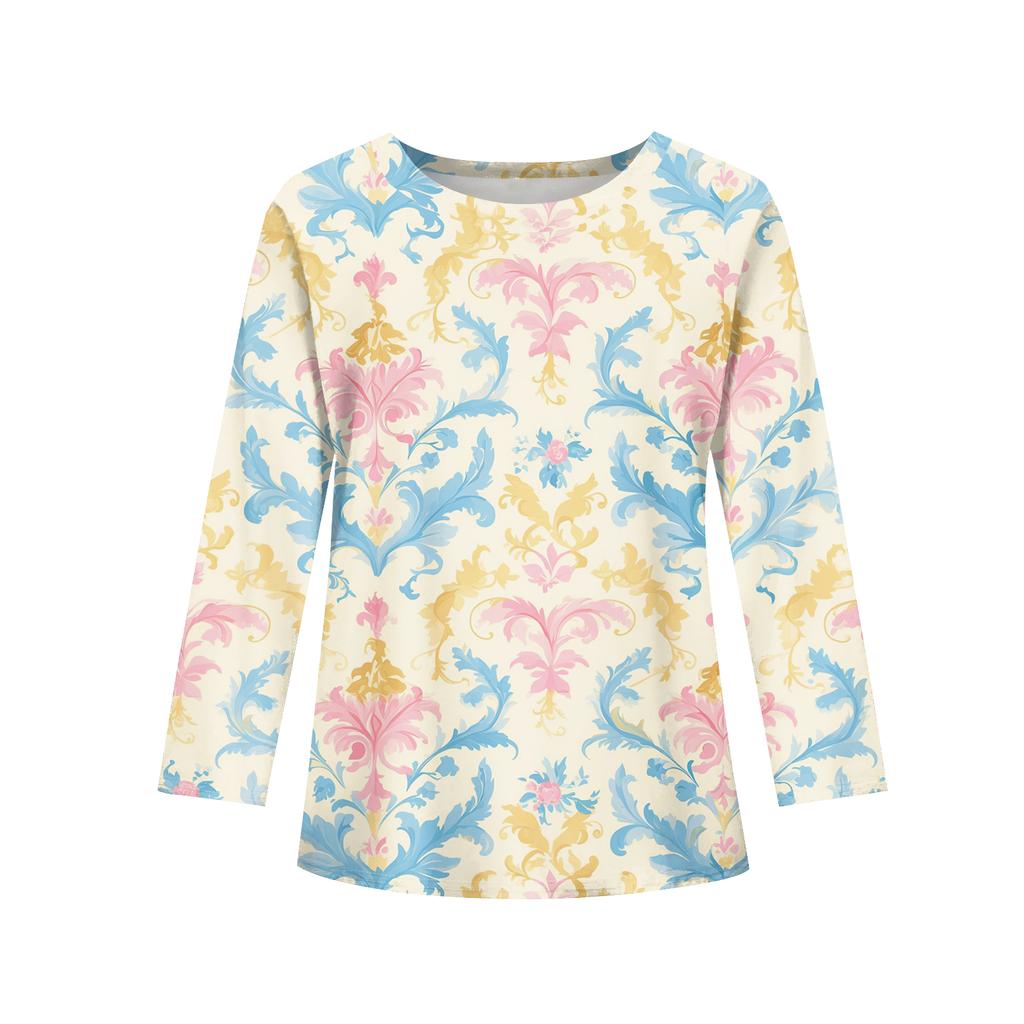 Mädchen Langarm T-Shirts Kinder Herbst Tops Rundhals Bedruckt Basic T-Shirts