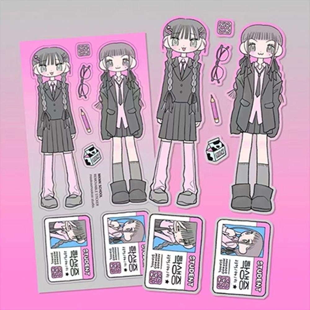 

Kawaii Y2k Japanese Millennium Hot Girl Character Handbag Stickers DIY Phone Case Water Bottle Journal Stickers