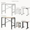 Simple Desk SDK80W 80cm Wide x 72cm Work Desk with Adjustable Feet and Easy Compact Natural White, High, Hooks, Assembly, Storage,
