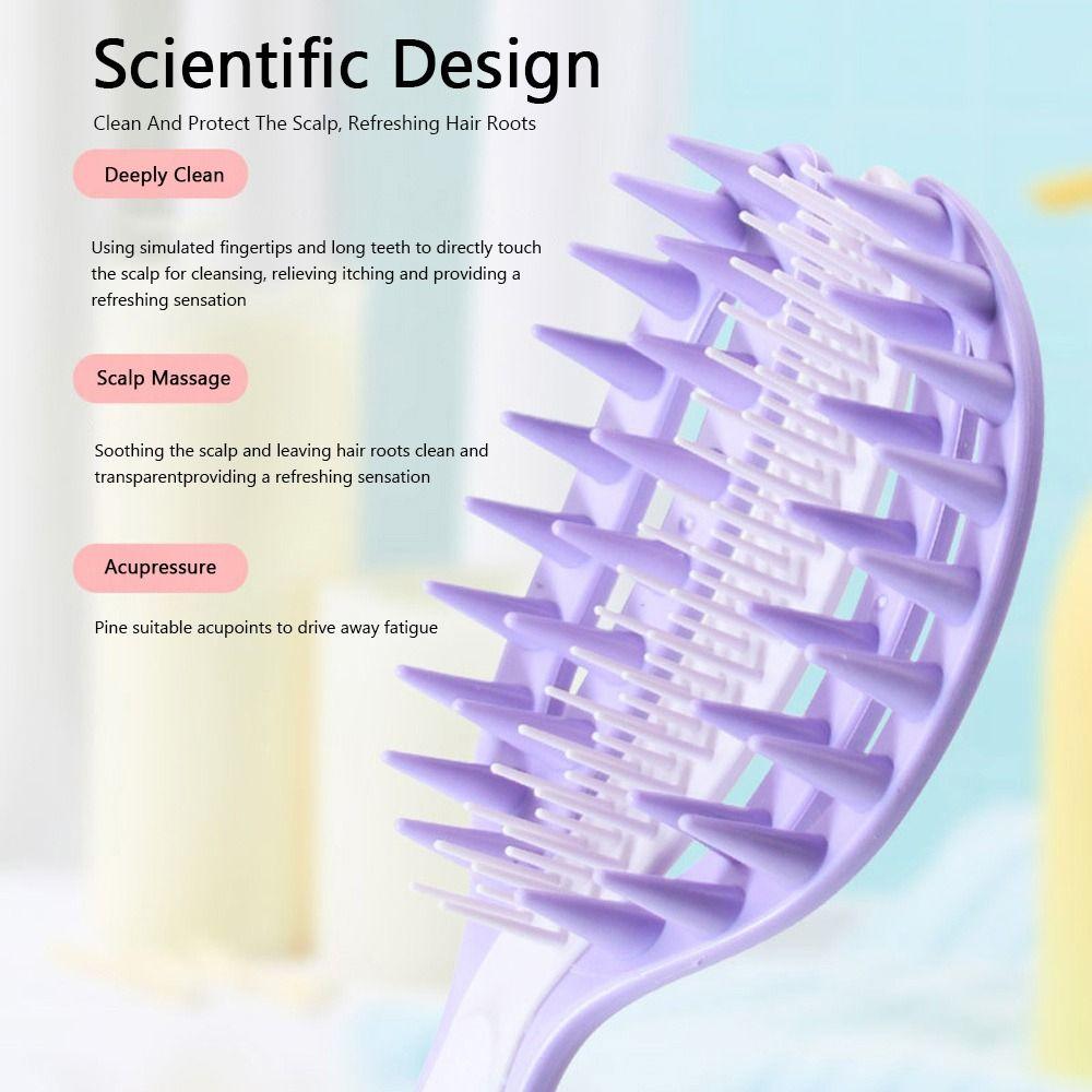 Plastic Massage Comb 2 in  1 Openwork Comb High Quality Hair Straightening Comb  Wash Hair
