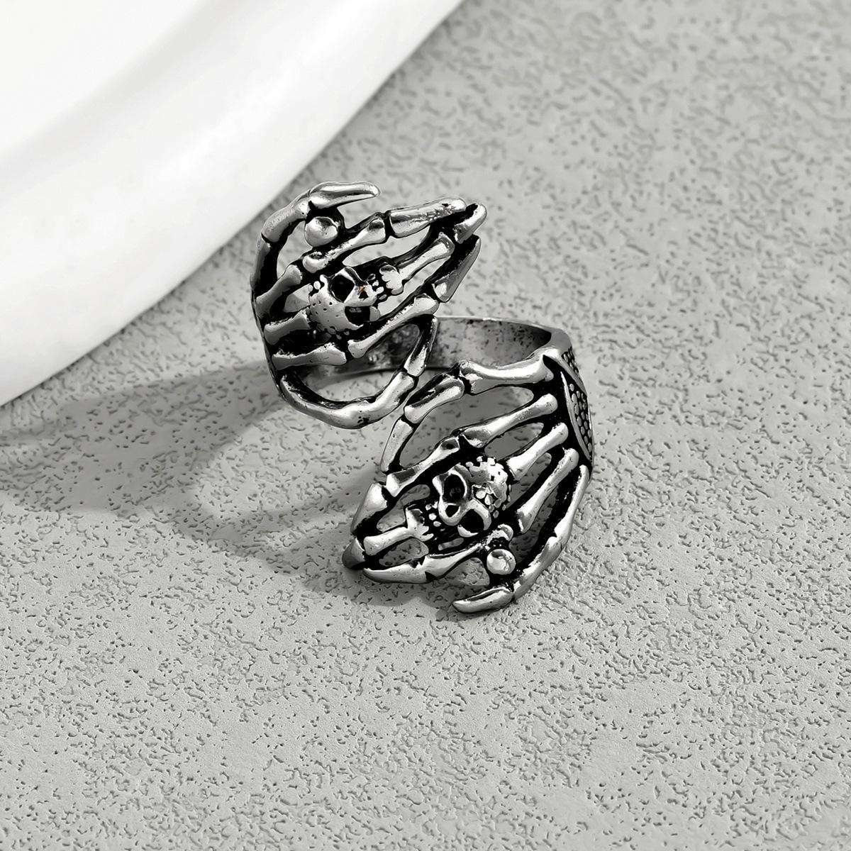 

Винтажное открытое кольцо в стиле панк, темный демон, преувеличенный дизайн кольца, ювелирные изделия