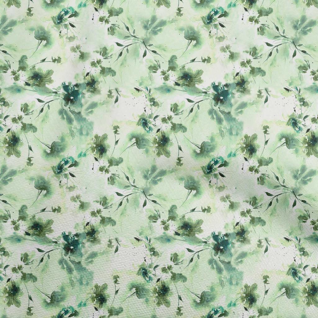oneOone Cotton Flex Gray Fabric Abstract Watercolor Floral Fabric For Sewing Printed Craft Fabric By The Yard 40 Inch