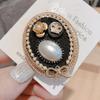 New Sale Elegant Woman Brooch Retro Crystal Bow Pearl Brooches Pins Jewelry Clothes Accessories