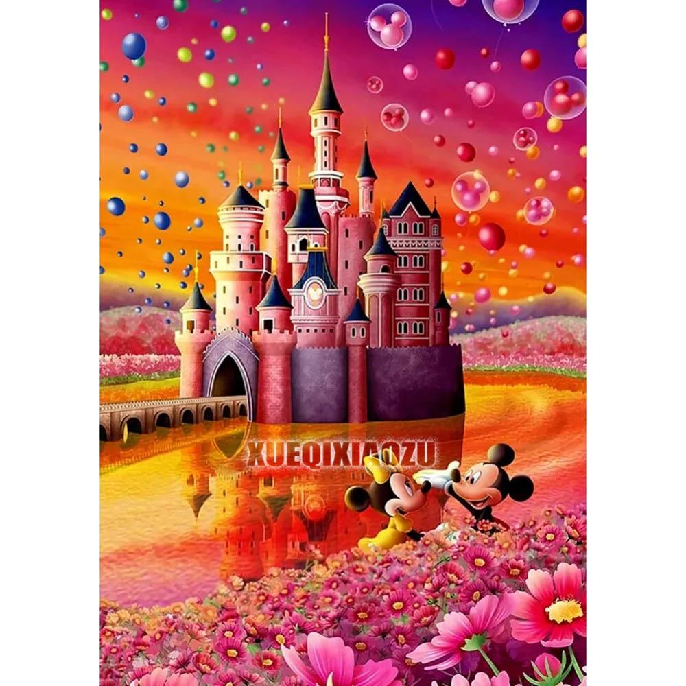 Disney מיקי מאוס לחג המולד ציור יהלומים קריקטורה פסיפס רקמה פאזל יהלומים עשה זאת בעצמך אבני חן קישוט לחדר ילדים מתנה