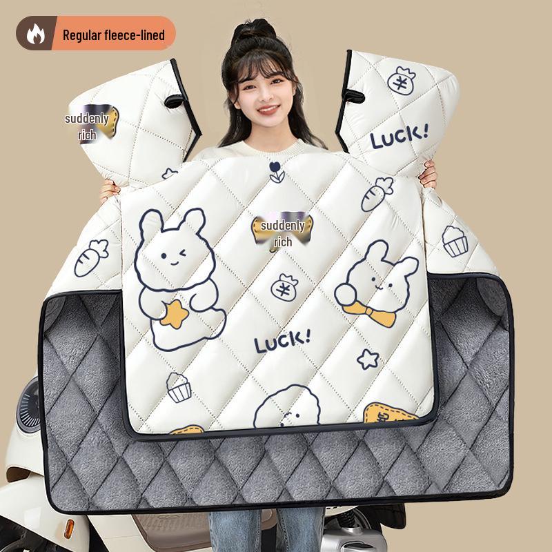 Universal All-Season Windproof Electric Vehicle Windshield with Thick Winter Fleece