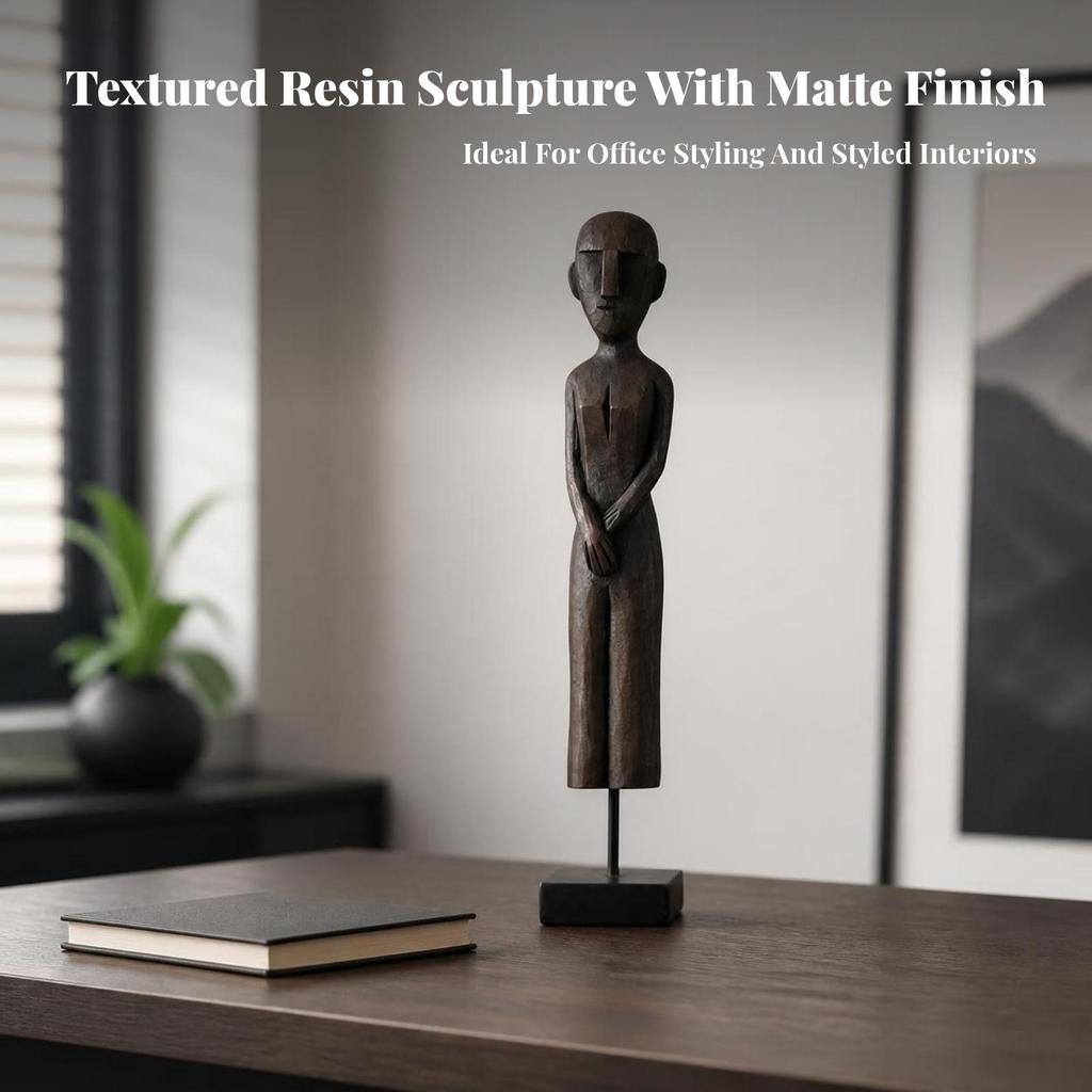 Human Figure Sculpture Contemporary Abstract Statue Minimalist for Entryway