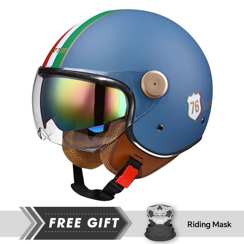 Men Women Retro Semi-open Helmets DOT ECE Open Face Helmets Motorcycle Accessories Cascos Para Motos 3/4 Open Half Helmet