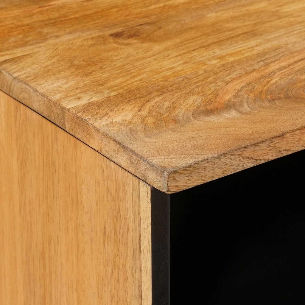 TV Stand with Shelf Natural Finish 100 x 33 x 46 cm Solid Mango Wood