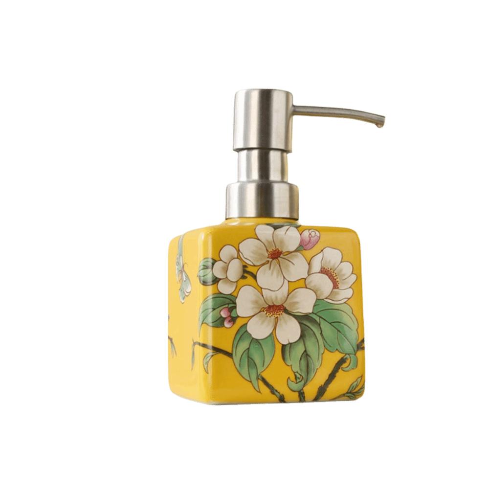 Ceramic Hand Wash Bottle Stainless Steel Pump Head Lotion Bottle  For Shampoo Shower Gel