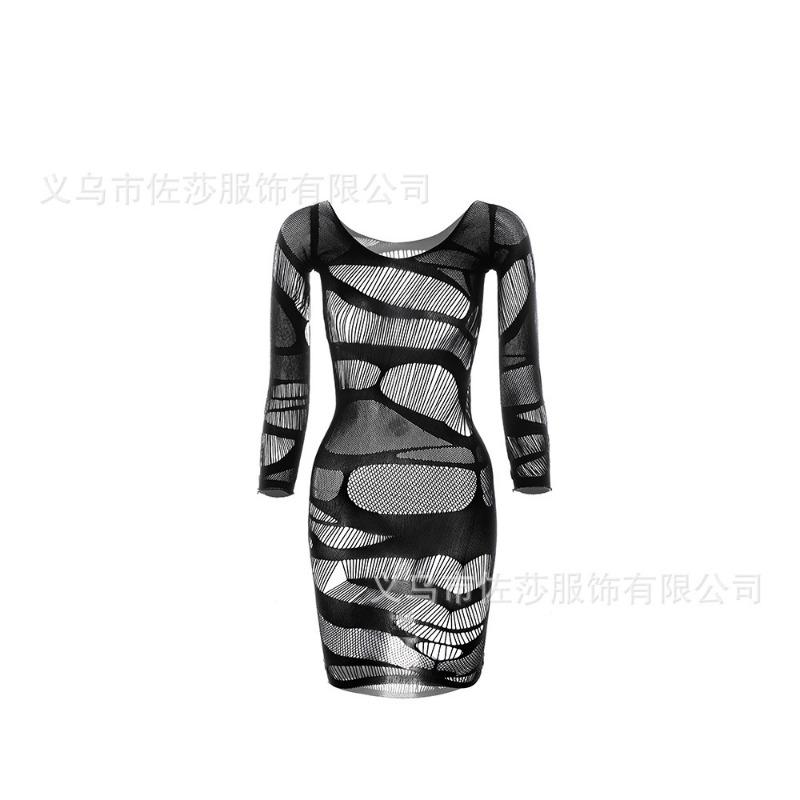 

Сексуальная сетчатая кофта с полым бедром, юбка большого размера, сексуальная сетчатая кофта с длинным рукавом average size [simple package]