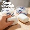 Giocattolo Squishy Antistress a Forma di Sapone Bianco, Gadget Fidget Spremibile in TPR a Rimbalzo Rapido, Giocattolo Sensoriale ASMR per Sollievo dallo Stress