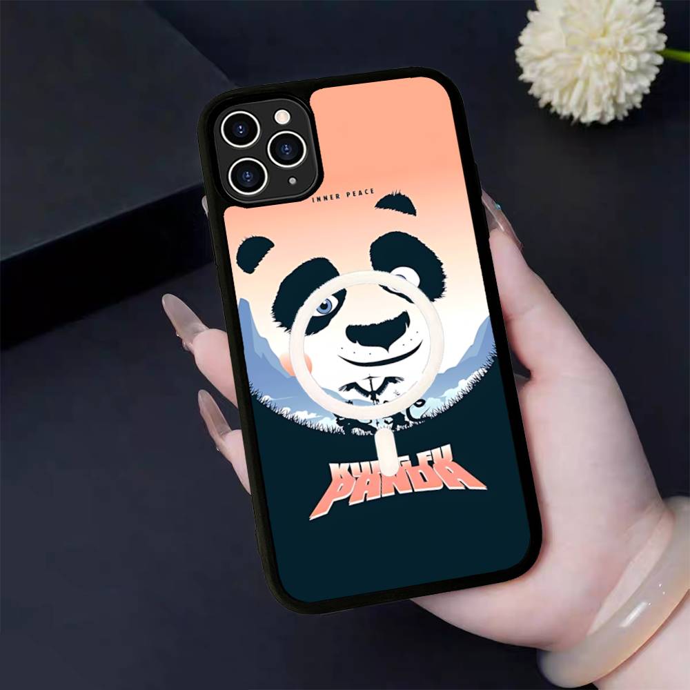 Film K-Kung-Fu P-Panda Cool Für IPhone 17 Air 16 E 15 14 13 12 11 Pro Max Plus PC Stoßfest TPU Hülle Für Magsafe Handyhülle