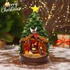 Animated Lighted Nativity Scene Christmas Tree Topper with Star And Angel Collectible Building Figurines for Home Holiday Decor