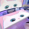 Kawaii White Cat Mouse Pad Large Pink Cute Big Computer PC Gamer Table Mats XXL Nonslip Keyboard Laptop Office Desk Accessories