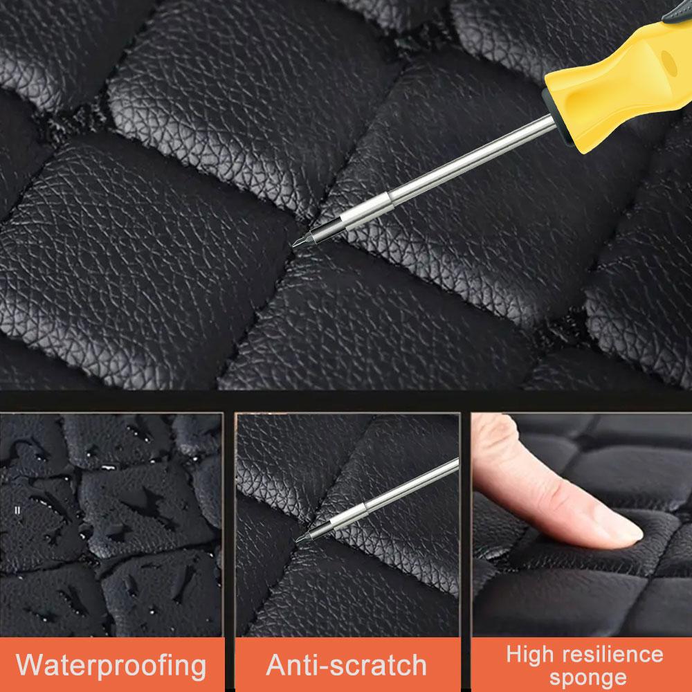 Podofo Upgrade Your Car With 4pcs Universal Waterproof Leather Car Floor Mats - Front & Rear Full Set