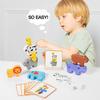 Wooden Animal Stacking Block Game Shape Matching Puzzle Balance Toy Montessori Fine Motor Training Educational Toys For Children