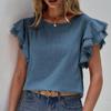 Solid Color Casual Slim Blouses For Women Fashion Summer Vintage Women's Shirts And Blouses Elegant Youth Female Tops