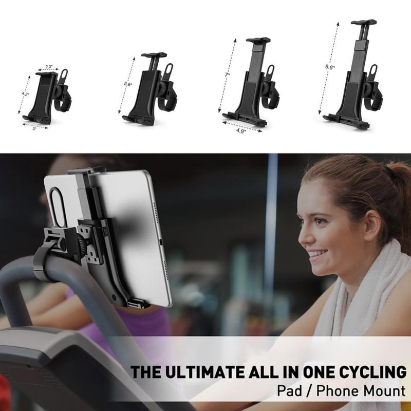 Exercise Bike Phone Holder Universal Motorcycle Handlebar Stand Mount Cell Phone Holder Bracket CradlesFitness Equipment