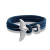 Whale Tail Anchor Bracelets Men Multilayer Charm Rope Chain Bracelet Male Women Navy Wrap Metal Sport Hook
