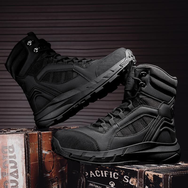 Herren Kletterschuhe Taktische Stiefel Wasserdicht Militärisch Hohe Qualität Motorrad Jagd Wanderschuhe Atmungsaktive Stiefel