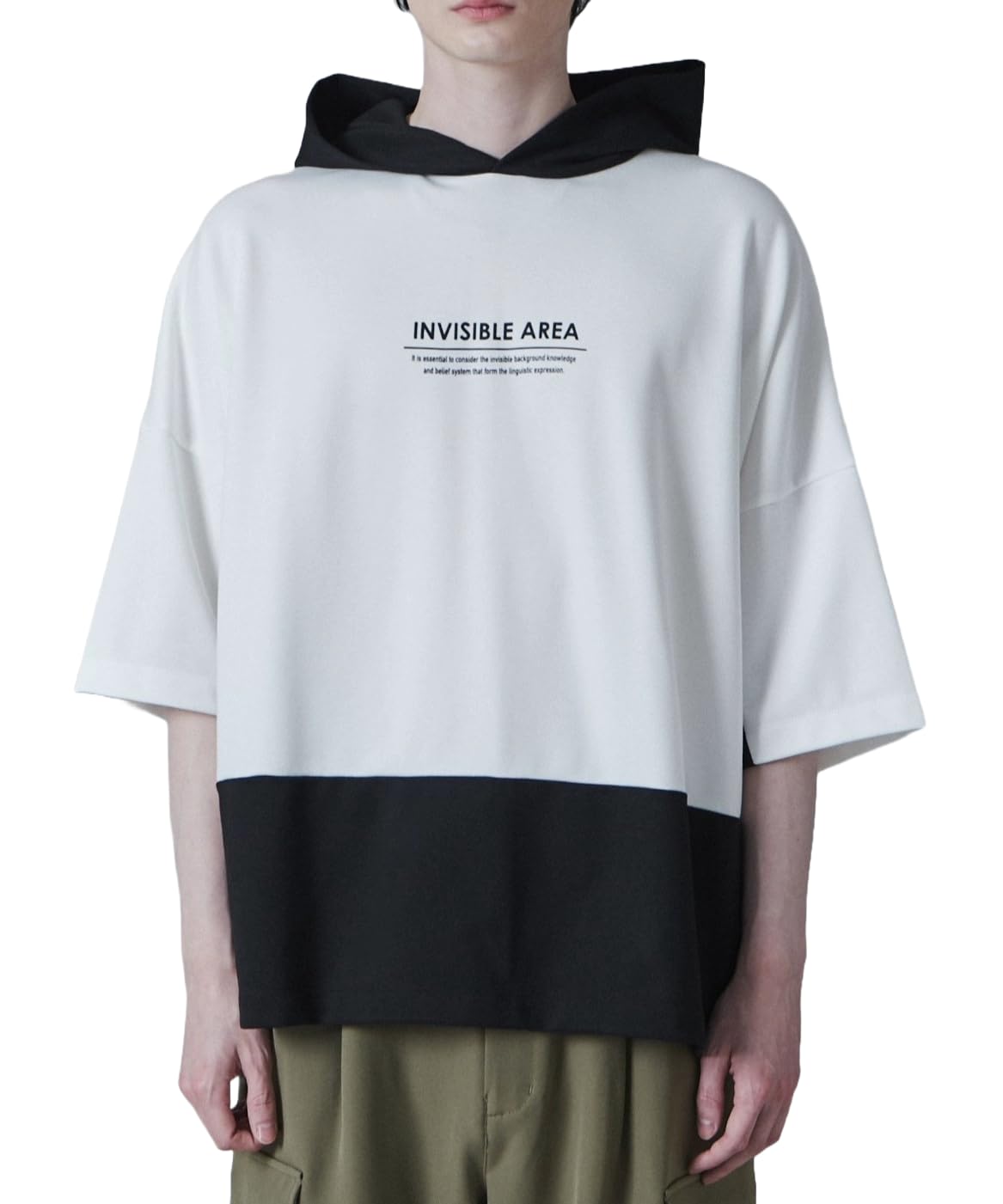 

WEGO Unisex Short Sleeve Dolman Hooded Loose Oversized Korean Size Black T-Shirt, Hoodie, Spring/Summer Clothing, Fit, Silhouette, Streetwear, Style, чёрный