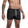 Men Beach Shorts Quick Dry Summer Breathable Polyester Men Swimming Shorts with Drawstring for Outdoor Sports Black M