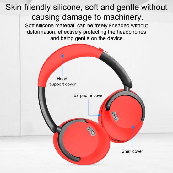 Carcasă de Protecție din Silicon pentru Căști 1MORE SonoFlow Protector pentru Căști Wireless Skin Shell Capac pentru Banda de Susținere Tampoane pentru Urechi Pernuțe Înlocuire