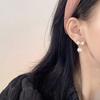1Pair Korean Style Fashion Simple Personality Exquisite Temperament Earrings Bow Knot Shell Pearl Earrings Women'S Jewelry