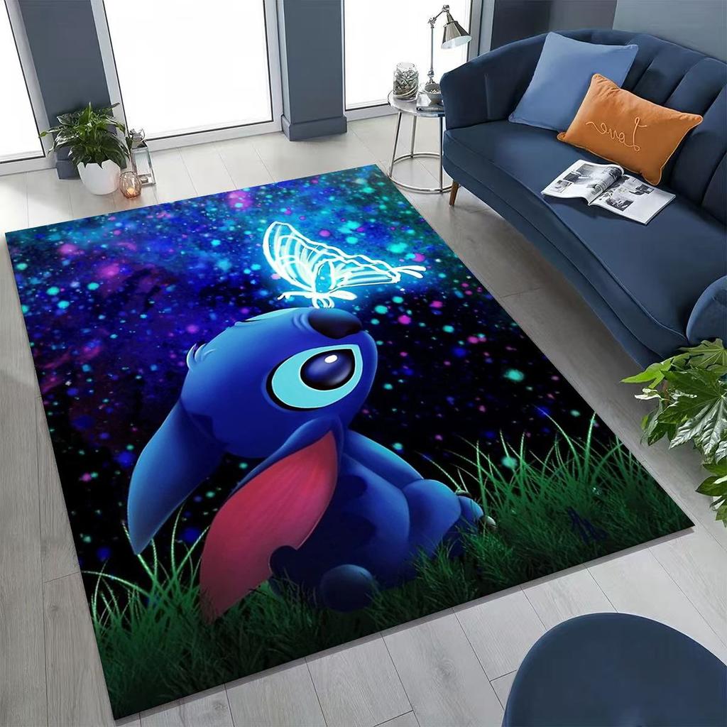 27 Style Stitch 2 Monster Cartoon  Rug for Bedroom Living Room Sofa Home Doormat Decor,Larger Kids Play Non-slip Floor Mat