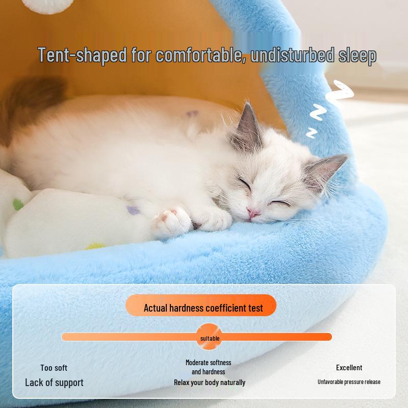 Four Seasons Enclosed Cat Nest Tent: Universal Pet Villa & Bed