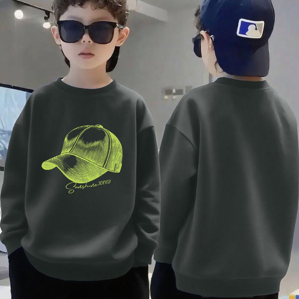 Boys' Fleece Sweatshirt - Long Sleeve Sports Pullover for Spring & Autumn