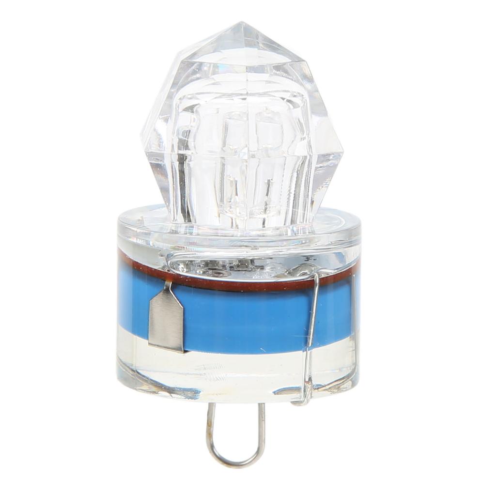 5Pcs Fishing Lure Light Diamond Shape LED Corrosion Resistance Auto Open Flashing Bass Lure Light Blue