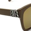 Balenciaga Sunglasses with Mirrored Asian BB0102SA and Bronze Women's Lenses, Fit, 015, Brown, Ruthenium,