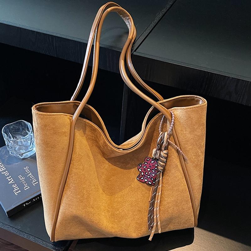 Retro Tote Bag Women's Autumn New Fashion Simple Commuter Shoulder Bag Casual Underarm Tote Bag