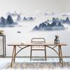 Chinese Style Landscape Painting Sticker Big Size Wall Decorative Decal  For Home Decoration