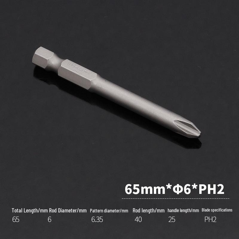 Magnetic Phillips Electric Screwdriver Bit Set (3/4/5/6mm) - S2 Steel Extension