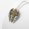 Simple Archangel Cross Necklace Ornaments Nordic Festival Atmosphere Print Accessories