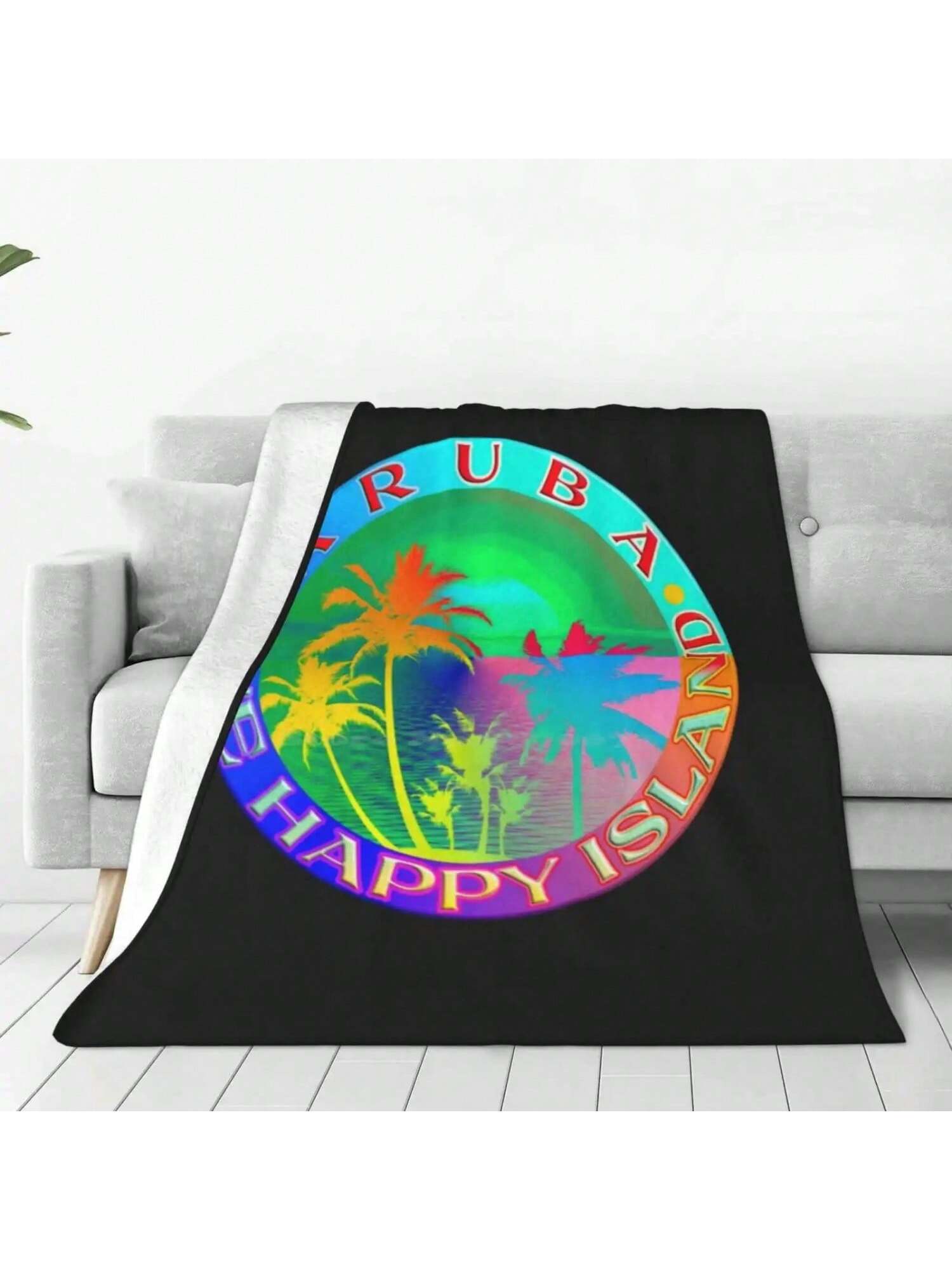 

Aruba - One Happy Island Fashion Soft Warm Flannel Blanket Ralek Caribbean Sea Aruba One Happy Island Aruba Flag Aruban Flag I 75X95CM